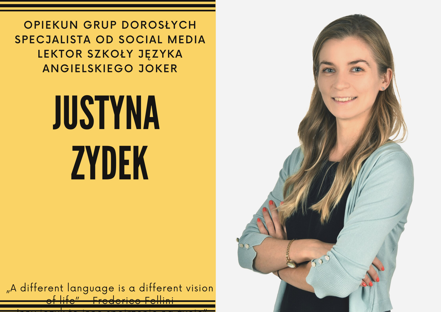 Kontakt<div>justyna.zydek@jokerangielski.pl<br></div>